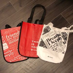 Set of 3 small Lululemon bags
